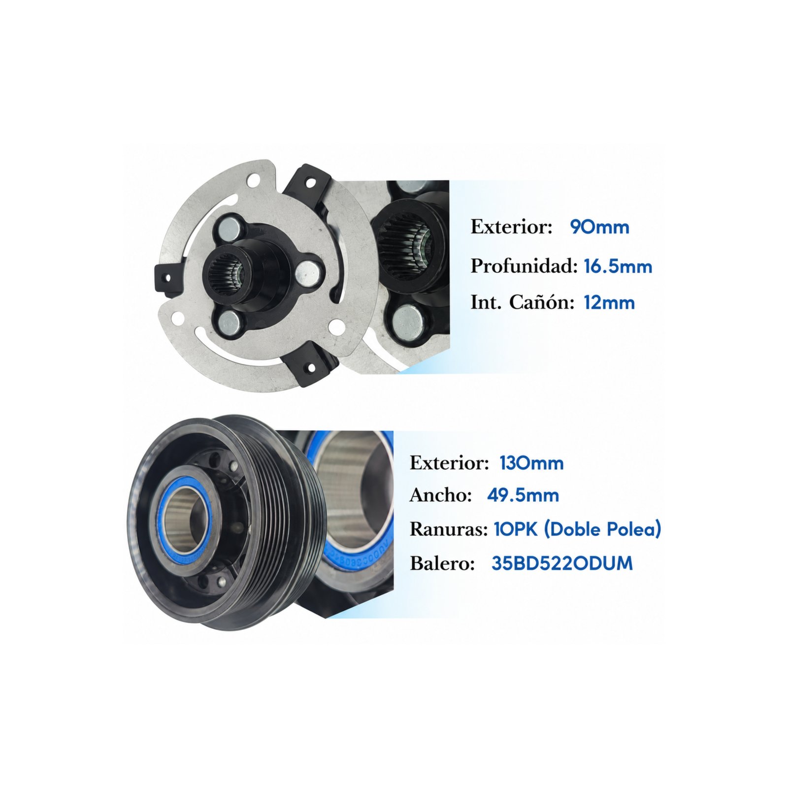 KE025 med (6) Kit de Clutch KE025