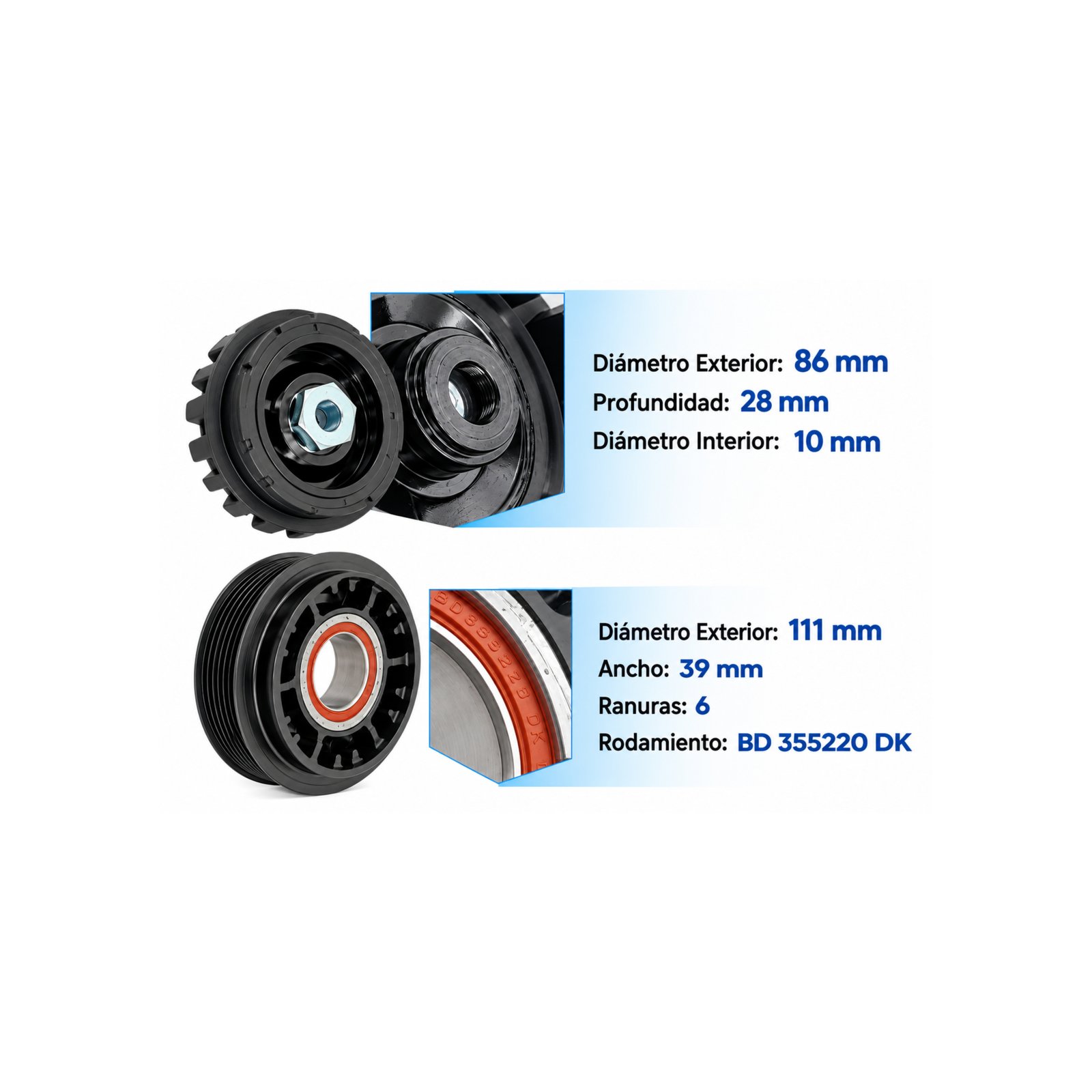 KE052 med (5) Kit de Clutch KE052
