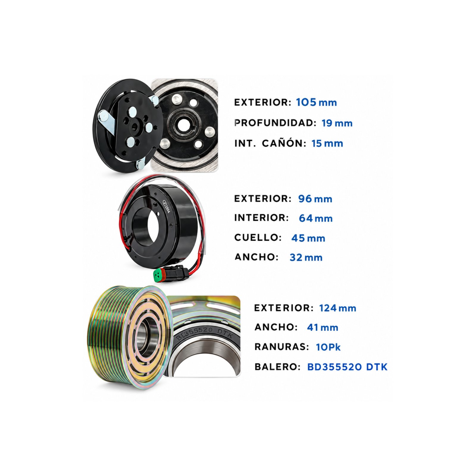 KE060 med (5) Kit de Clutch KE060