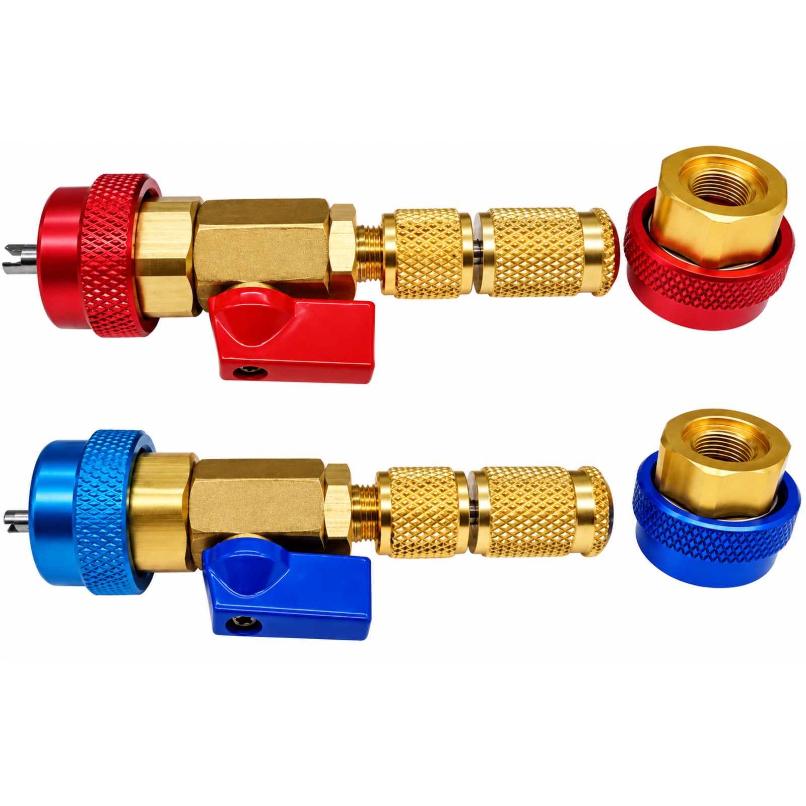 6 HE035 Kit Herramienta Saca Pivotes R1234yf/r134a Alta y Baja