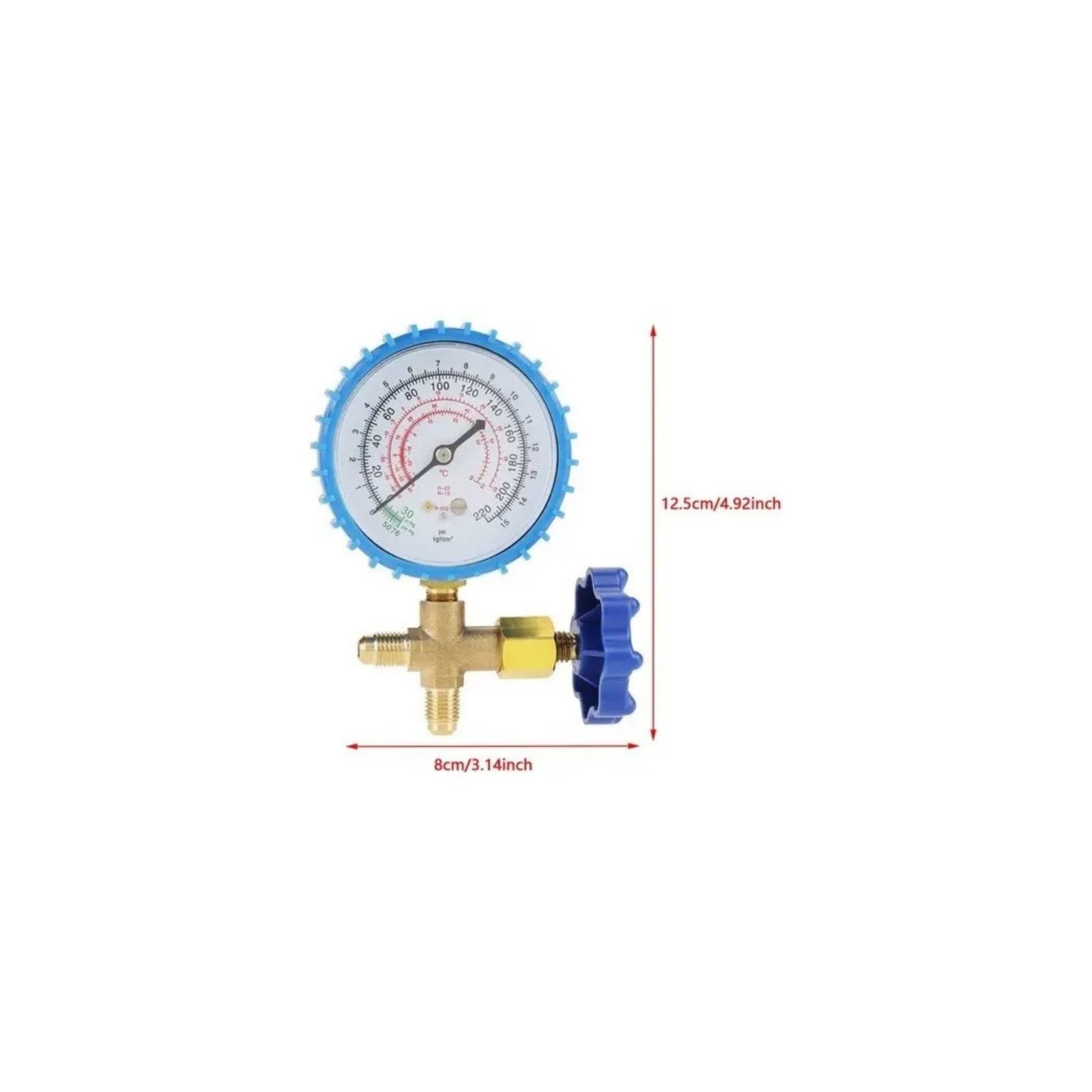 HE-036 HE036 Reloj Manómetro de Baja R134/r22/r404/r410