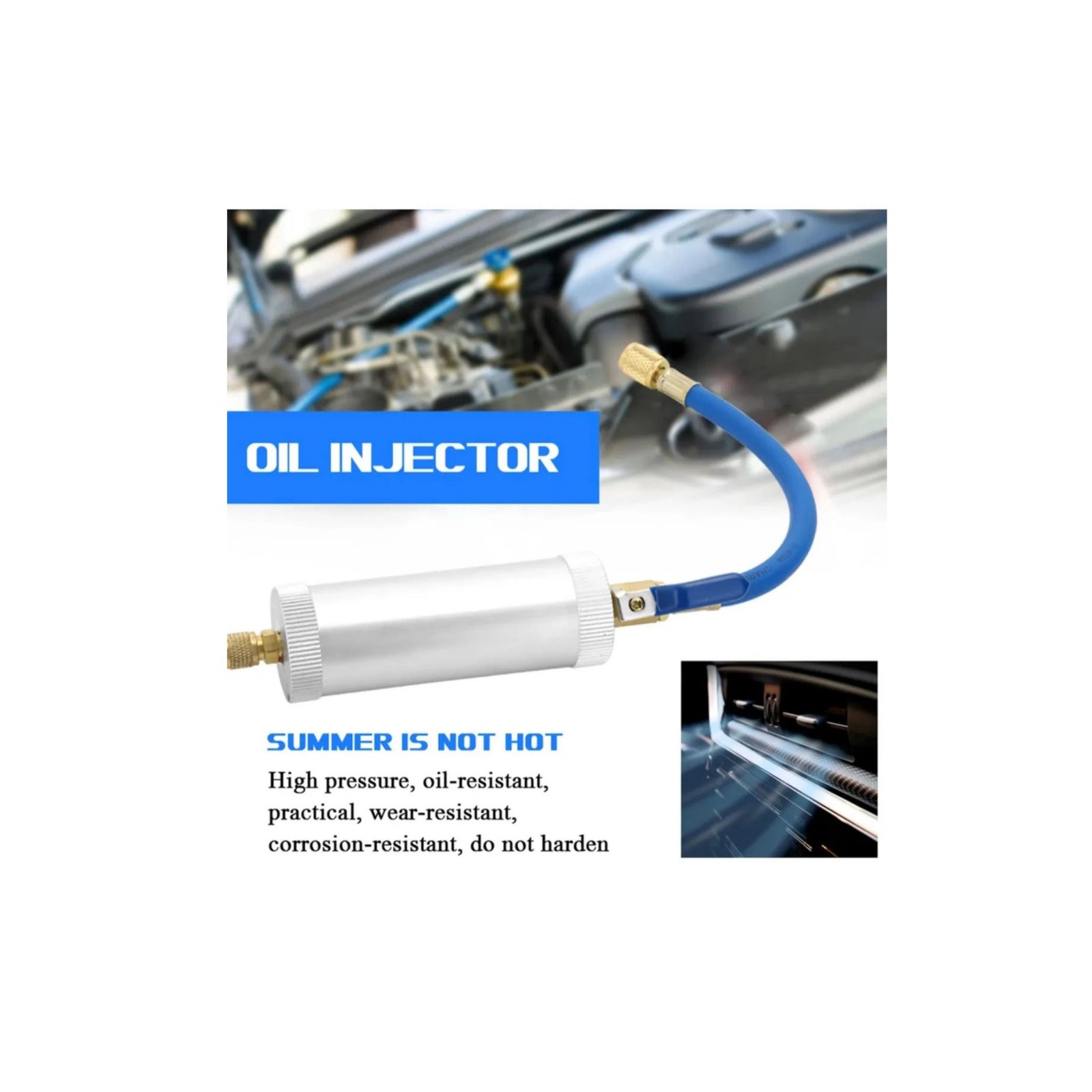HE002A Kit Inyector Sistema R134 A/C Gas Coche Clima