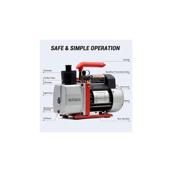 HE003-2 HE003 Bomba de vacío de 5 de A/C 5cfm Aire para R12 R22 R134a
