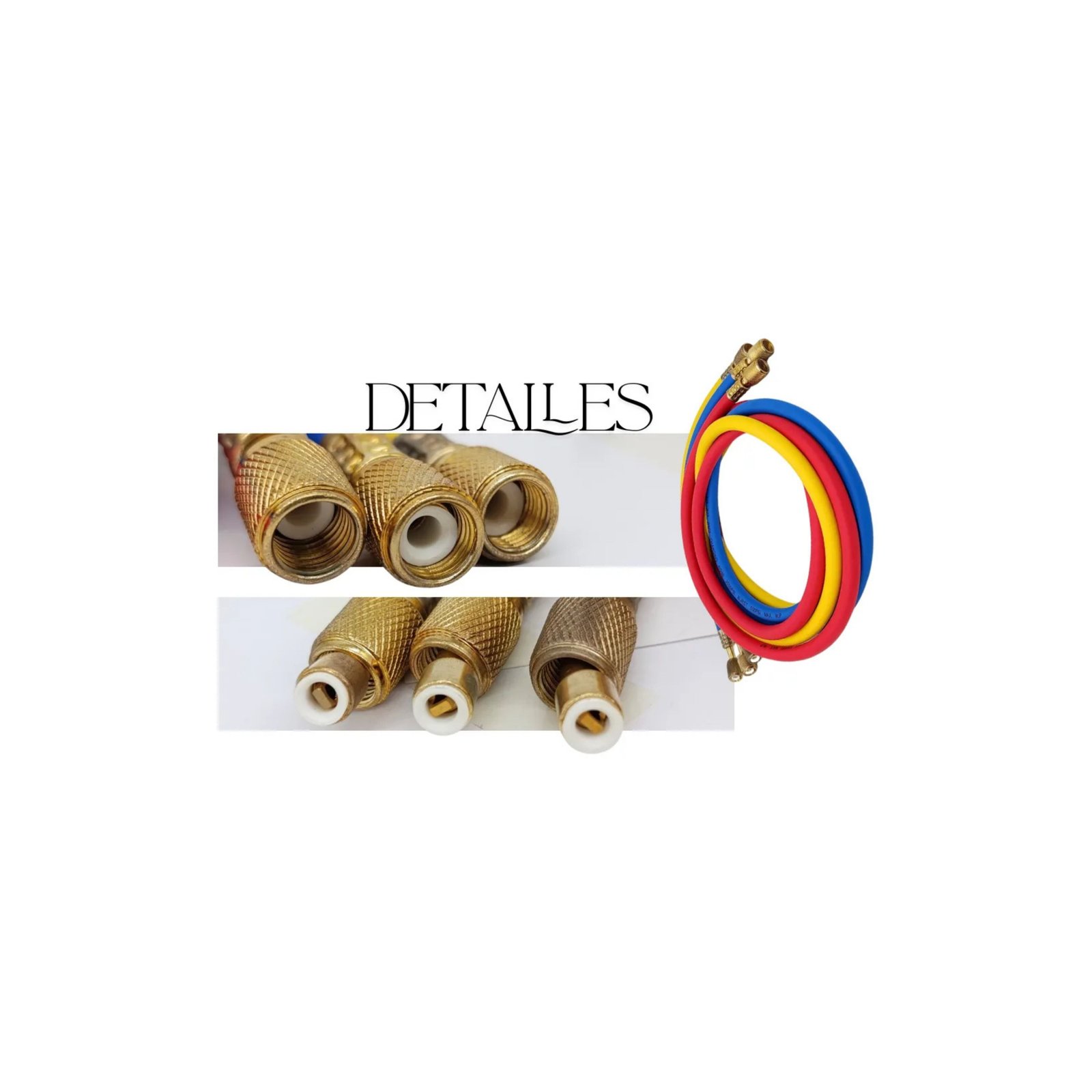 HE008 Manguera para compresor de A/C–2500 PSI/500 PSI–R12/R22/R502–1.46M