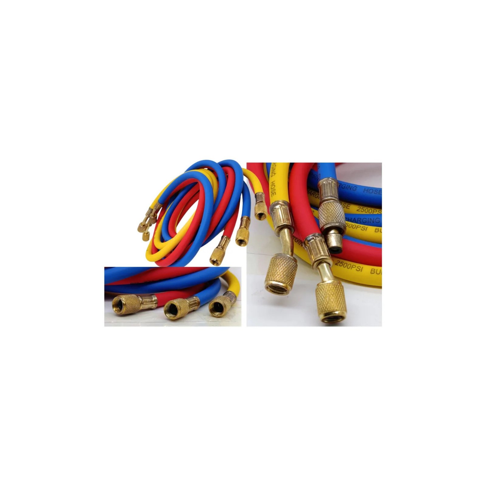HE008A Manguera para compresor de A/C–2500 PSI/500 PSI–R12/R22/R502–1.80M