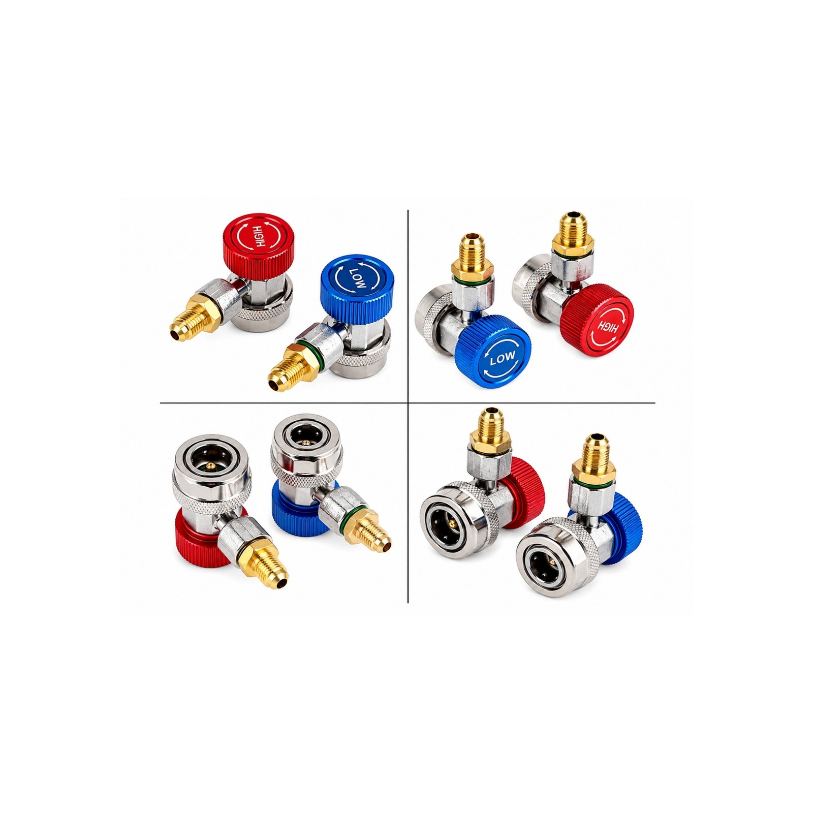 HE015 Adaptador Coupler R134a con ajustable Alto-Bajo
