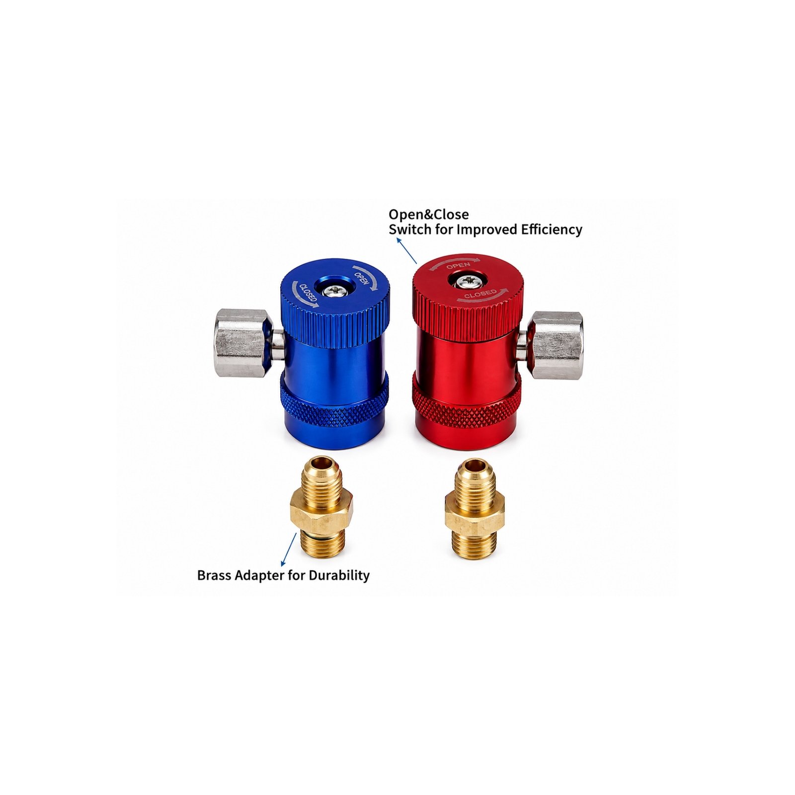 HE031 med (5) HE031 Kit de Coples para Manómetro Gas R1234yf