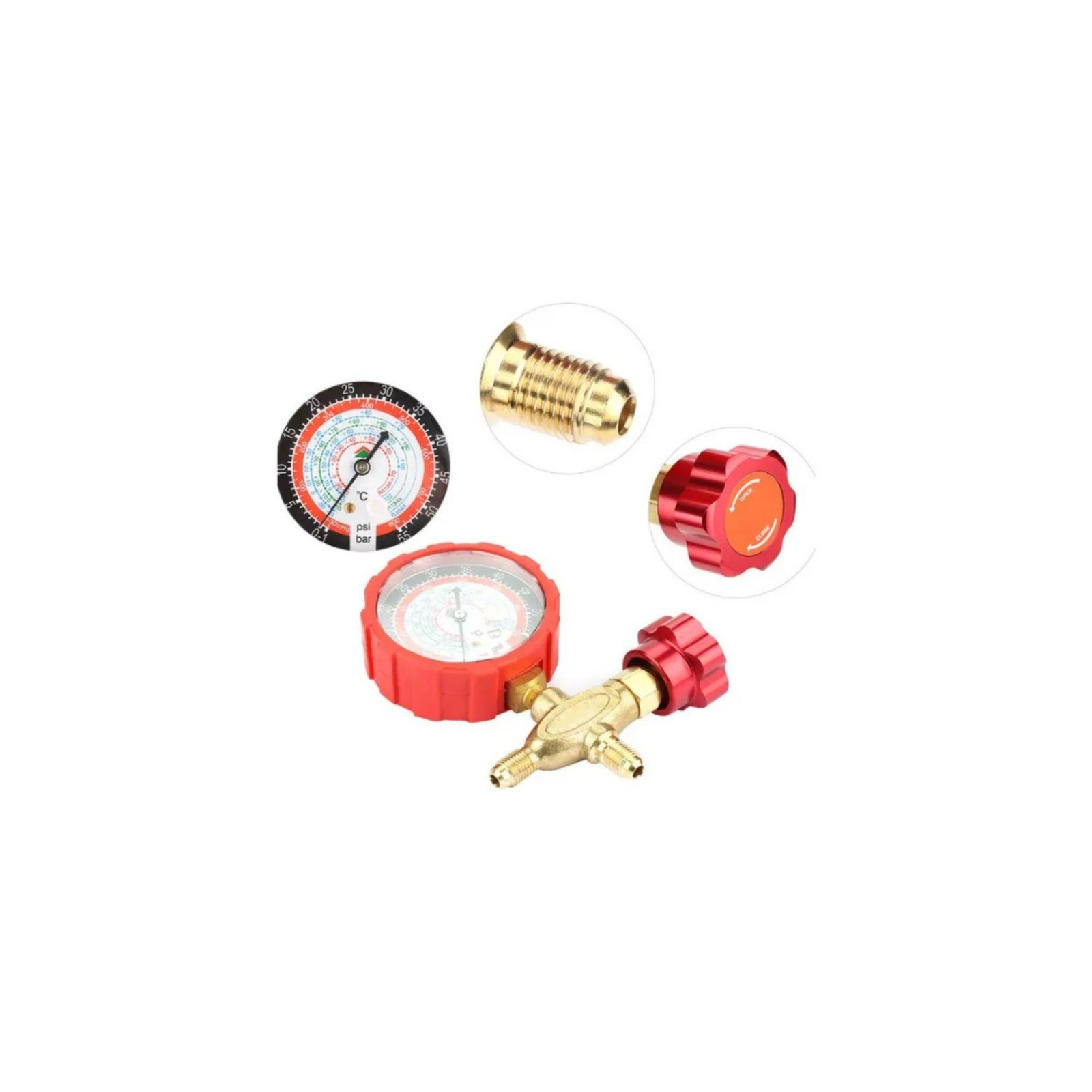 HE038 Reloj Manómetro Completo Alta con Protector y Llave