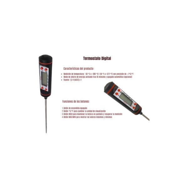 HE055-1 HE055 Termómetro Cocina Digital Horno Aceite