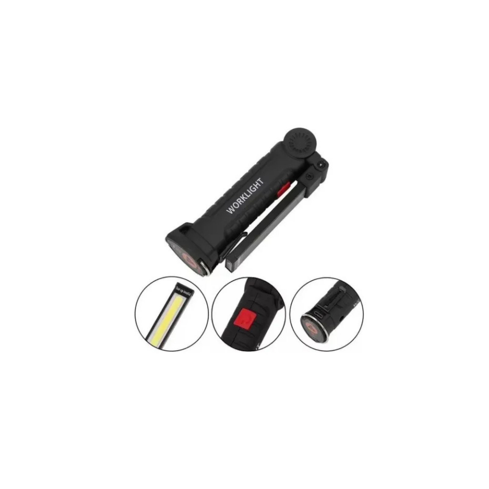 Recargable Luz Led Trabajo Magnética Linterna Lámpara HE090