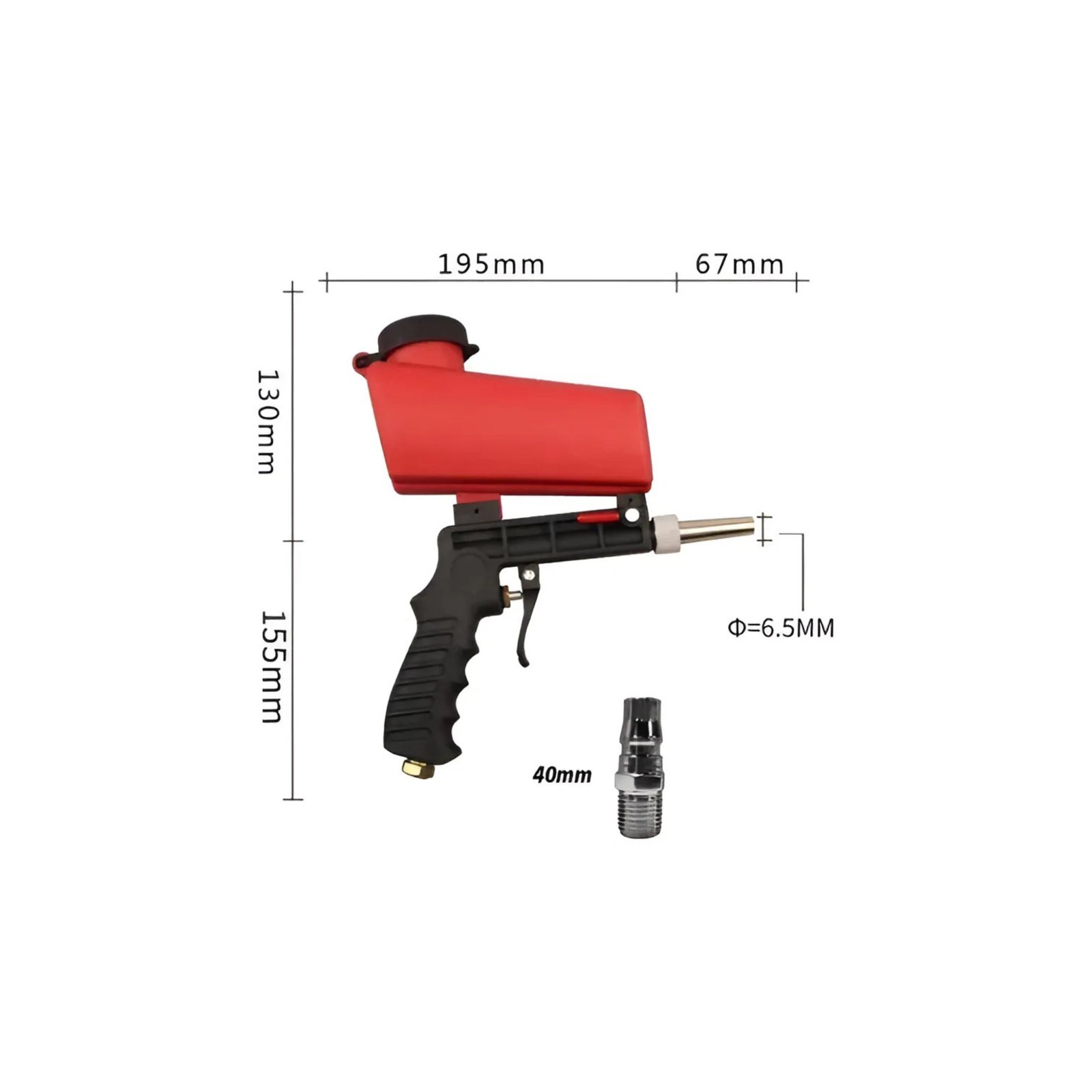 HE101 Kit Pistola Limpieza Pulverizadora Arena