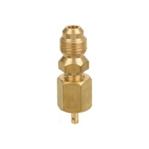 HE069B Válvula para Lata de Gas SAE 1/4" Llave Latón A/C R134a